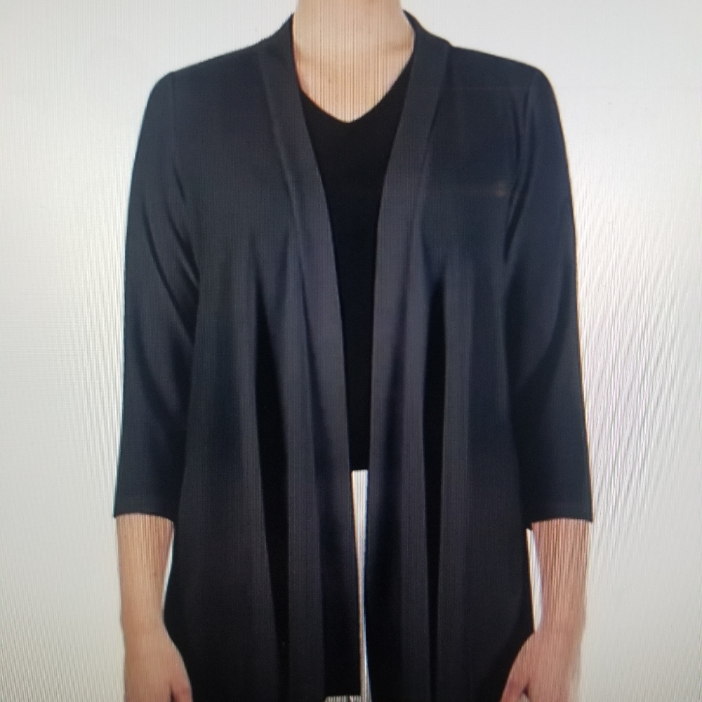Women's Nina Leonard Godet-Back Draped Cardigan by Nina Leonard.